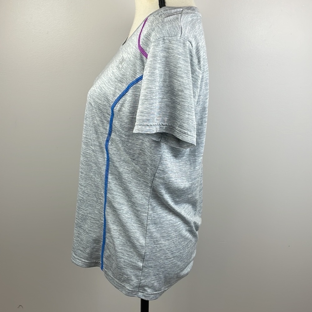 FILA Sport Shirt SZ L Short Sleeve Stretchy Comfortable Active Wear Colorful - Picture 8 of 11